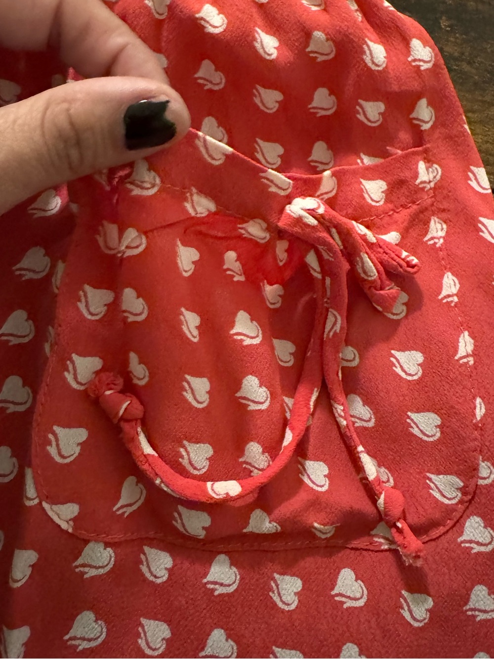 PacSun Coral Pink Mini Dress with White Heart Print - Picture 4 of 7